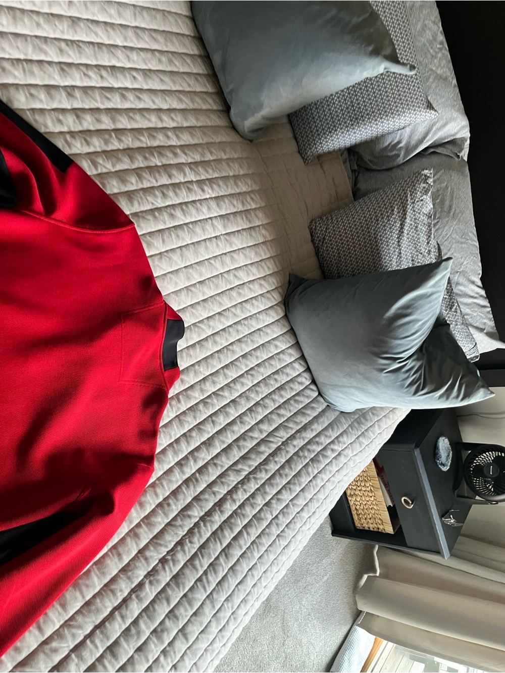Duluth Trading Co Red and Black Half-Zip Performance Pullover View 3